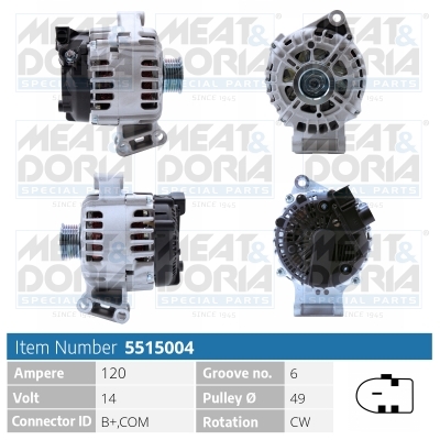 MEAT DORIA 5515004MD 5515004MD ALTERNATOR MEAT&DORIA