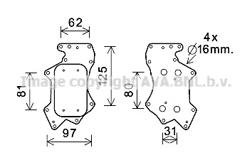 AVA 634 838 AI3403 - Olajhűtő motorolajhoz