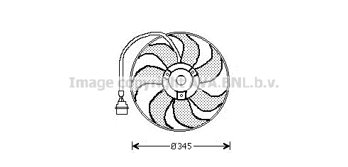 AVA 634 065 AI7509 - Ventillátor, hűtőventillátor, ventillátor motor hűtőrendszerhez