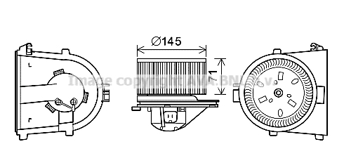 AVA 636 316 AI8376 - Fűtőmotor, szellőzőventillátor