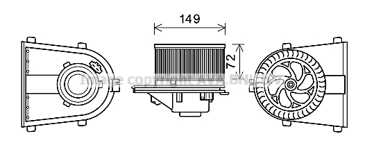 AVA 631 396 AI8378 - Fűtőmotor, szellőzőventillátor