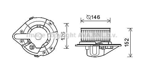 AVA 631 418 AI8501 - Fűtőmotor, szellőzőventillátor