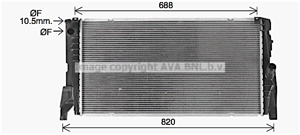 AVA 641 938 BW2585 - Vízhűtő