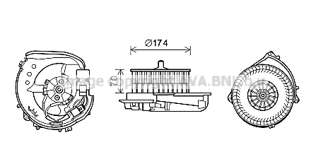 AVA 631 447 MS8622 - Fűtőmotor, szellőzőventillátor