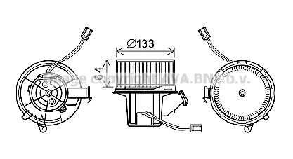 AVA 631 521 MS8628 - Fűtőmotor, szellőzőventillátor