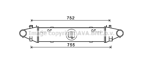 AVA 633 034 MSA4556 - Intercooler, töltőlevegő hűtő