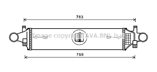 AVA 634 503 MSA4658 - Intercooler, töltőlevegő hűtő