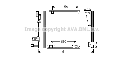 AVA OL5250 Klímakondenzátor, klímahűtő