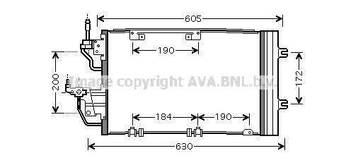 UTÁNGYÁRTOTT OL5454D Légkondihűtő (összes diesel + 2.0T) 495mmX330mm