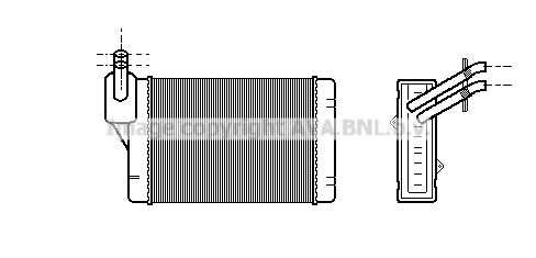 AVA 632 677 VN6069 - Fűtőradiátor, hőcserélő