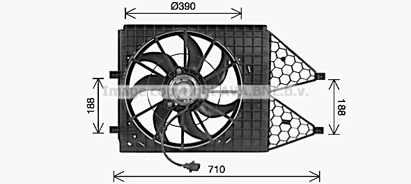 AVA 642 705 VN7545 - Ventillátor, hűtőventillátor, ventillátor motor hűtőrendszerhez