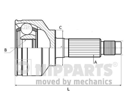 NIPPARTS J2820307 Féltengelycsukló