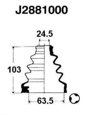 NIPPARTS J2881000 NP gumiharang külső hátsó jobb NISSAN 280ZX COUPE