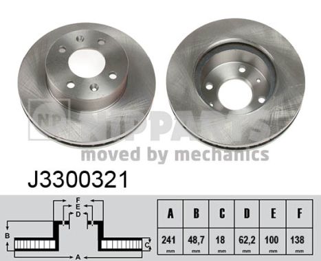 NIPPARTS J3300321 Féktárcsa