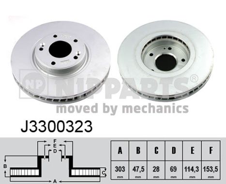 NIPPARTS J3300323 Féktárcsa