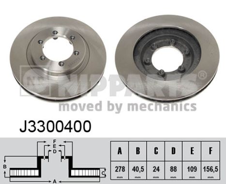 NIPPARTS J3300400 Féktárcsa