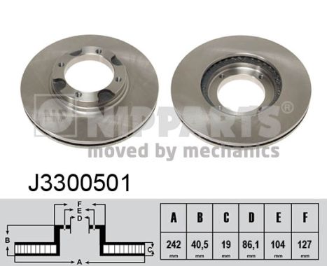 NIPPARTS J3300501 Féktárcsa