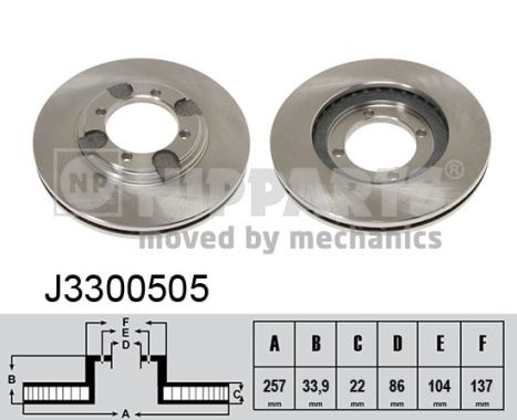 NIPPARTS J3300505 Féktárcsa