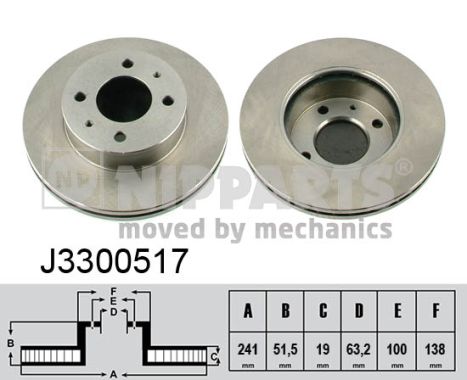 NIPPARTS J3300517 Féktárcsa