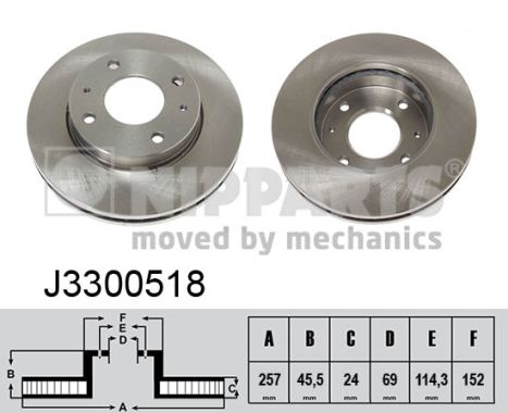 NIPPARTS J3300518 Féktárcsa