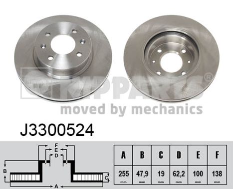 NIPPARTS J3300524 Féktárcsa