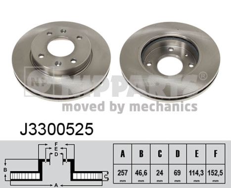 NIPPARTS J3300525 Féktárcsa