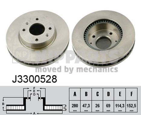 NIPPARTS J3300528 Féktárcsa