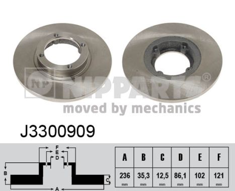 NIPPARTS J3300909 Féktárcsa