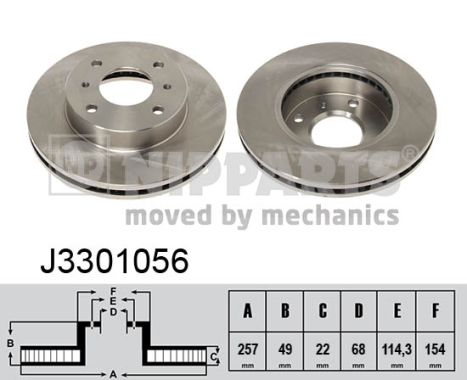 NIPPARTS J3301056 Féktárcsa