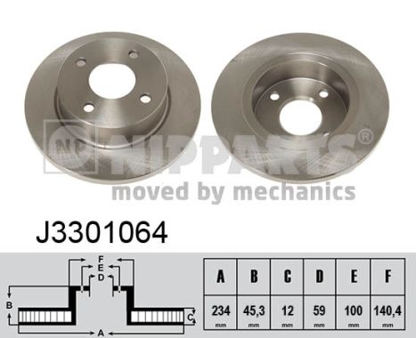 NIPPARTS J3301064 Féktárcsa