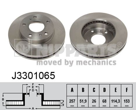 NIPPARTS J3301065 Féktárcsa