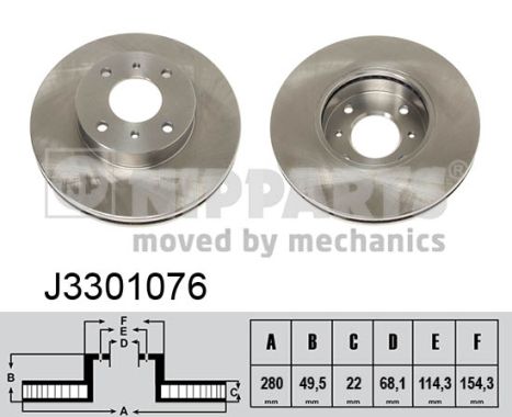 NIPPARTS J3301076 Féktárcsa