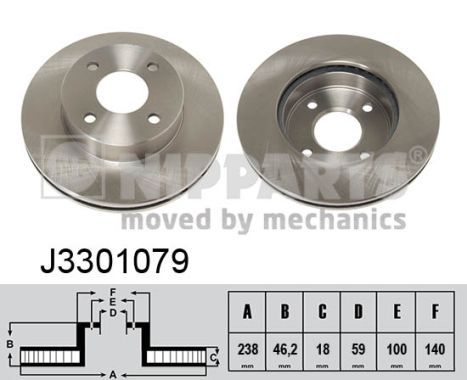 NIPPARTS J3301079 Féktárcsa