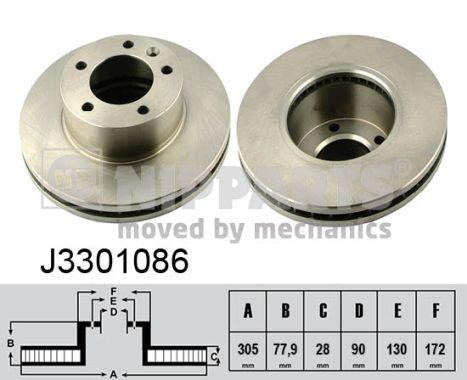 NIPPARTS J3301086 Féktárcsa