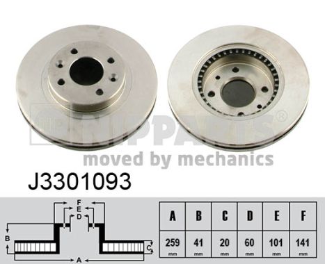 NIPPARTS J3301093 Féktárcsa