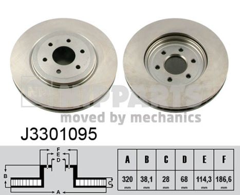 NIPPARTS J3301095 Féktárcsa