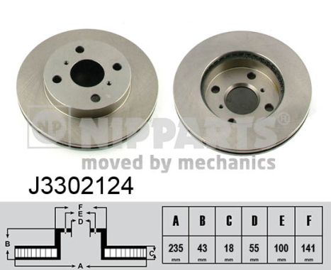 NIPPARTS J3302124 Féktárcsa