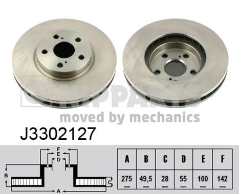 NIPPARTS J3302127 Féktárcsa