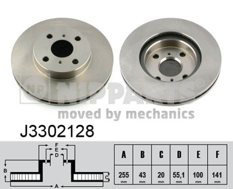 NIPPARTS J3302128 Féktárcsa