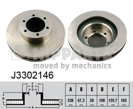 NIPPARTS J3302146 Féktárcsa