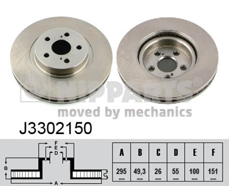 NIPPARTS J3302150 Féktárcsa