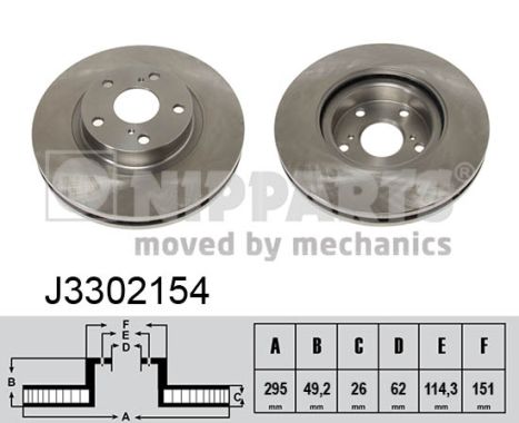 NIPPARTS J3302154 Féktárcsa