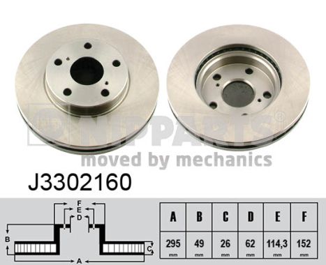 NIPPARTS J3302160 Féktárcsa