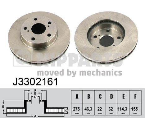 NIPPARTS J3302161 Féktárcsa