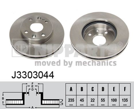 NIPPARTS J3303044 Féktárcsa