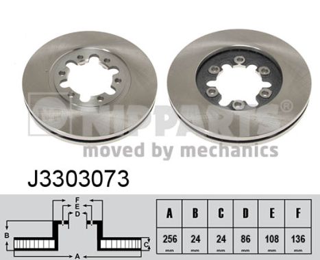 NIPPARTS J3303073 Féktárcsa