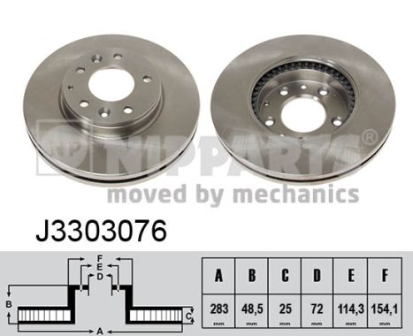 NIPPARTS J3303076 Féktárcsa