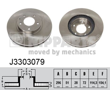 NIPPARTS J3303079 Féktárcsa