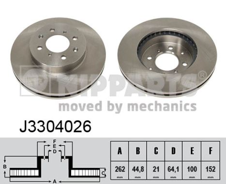 NIPPARTS J3304026 Féktárcsa