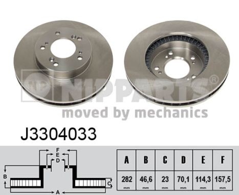 NIPPARTS J3304033 Féktárcsa